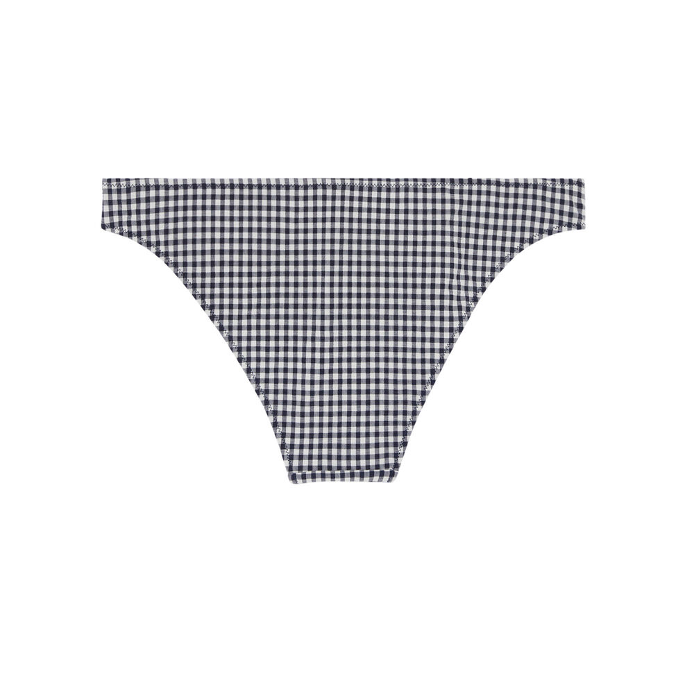 Bas de maillot à motif vichy - bleu bleu.