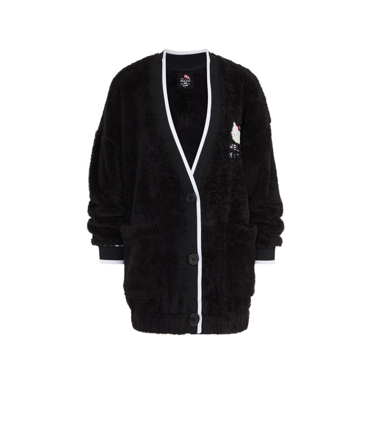 Veste polaire broderie hello kitty polakittiz noir.