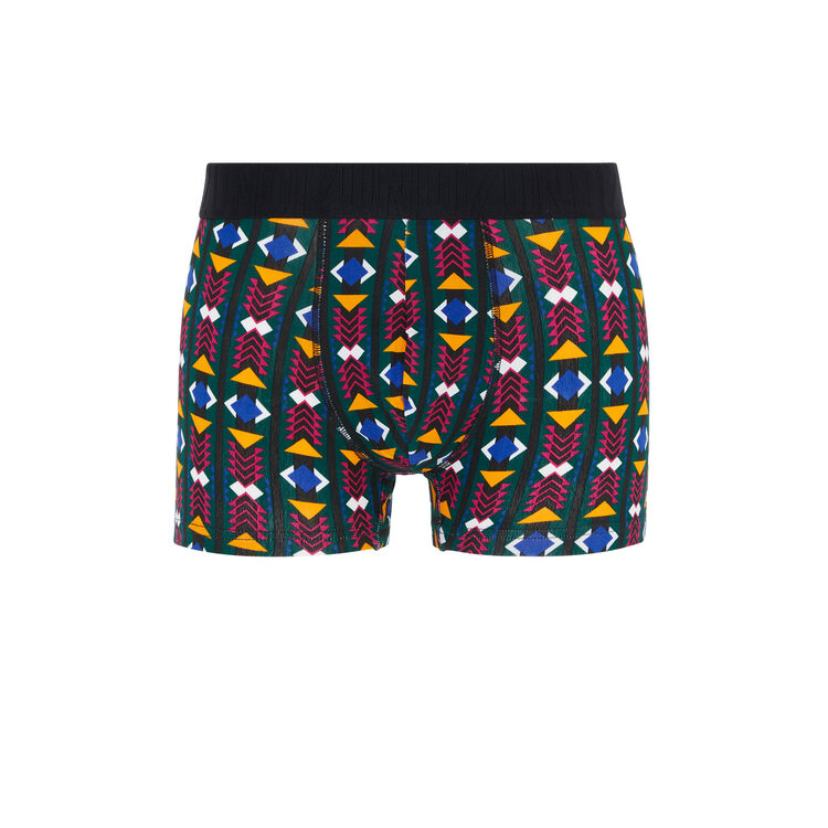 Boxer en coton à print jacquardiz Boxer en coton à print jacquardiz;