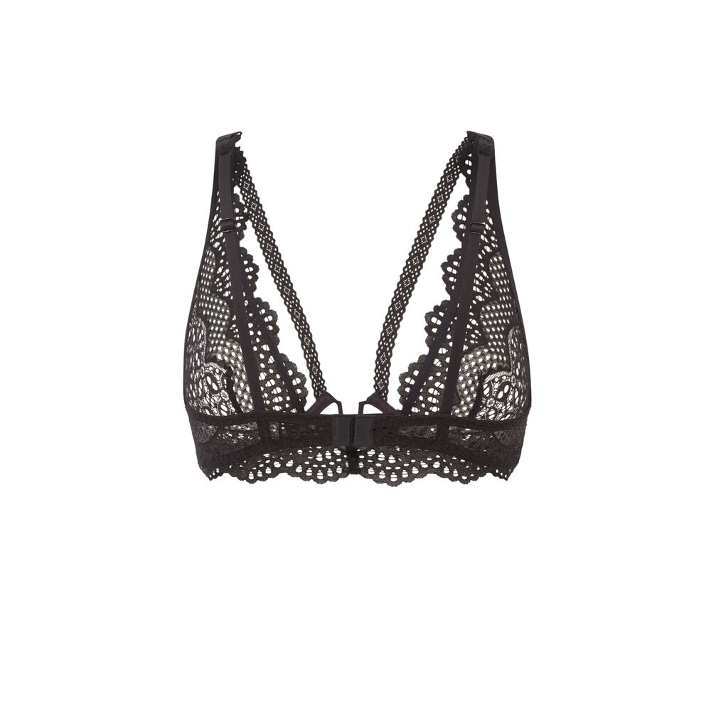 Soutien-gorge corbeille en dentelle - noir noir.