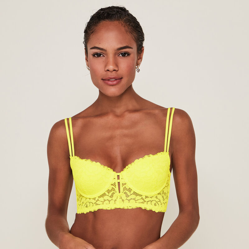 Soutien-gorge bustier ampli - jaune Soutien-gorge bustier ampli - jaune;