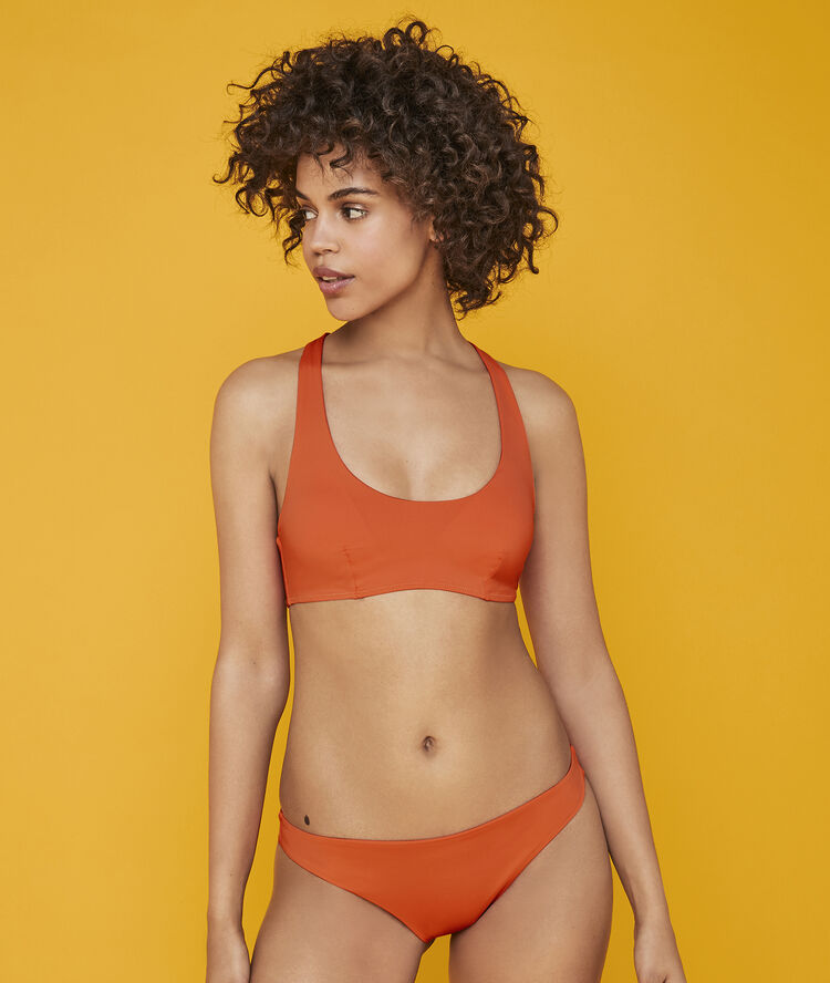 Haut de maillot de bain bralette orange africaniz orange.