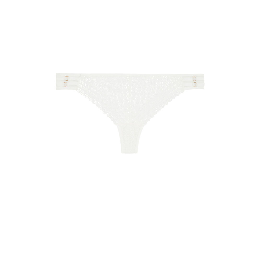 String en dentelle détail bijoux triasiz blanc.