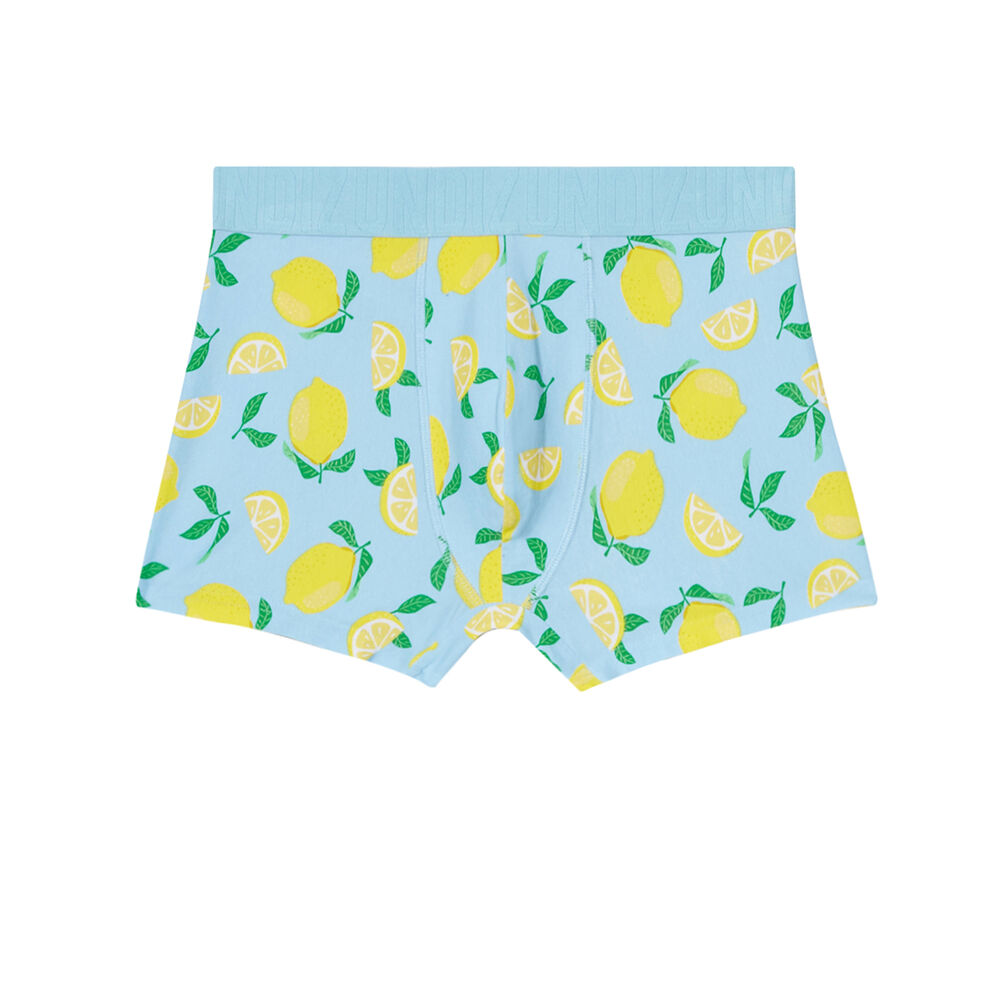 Boxer à imprimé citrons - bleu bleu.