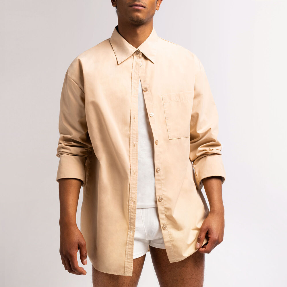 Chemise unisexe - beige beige.