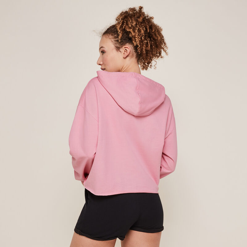 Sweat à capuche à message - rose Sweat à capuche à message - rose ;