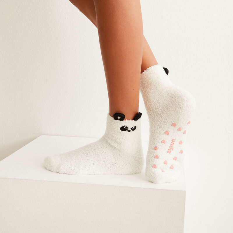 chaussettes panda grognon - blanc chaussettes panda grognon - blanc;