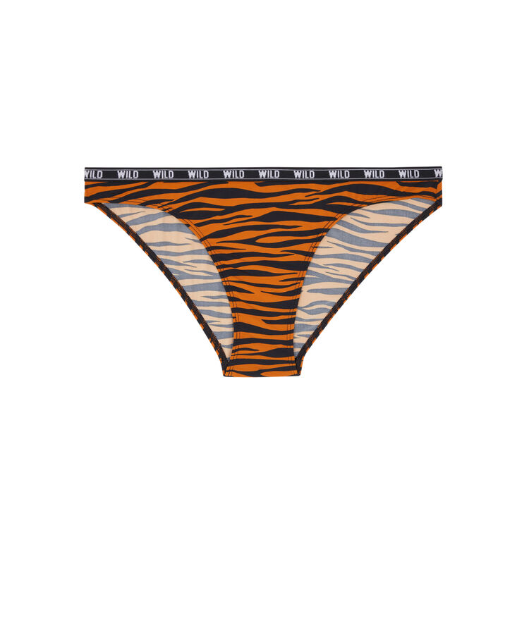 Culotte en microfibres print tigre frostimiz camel.