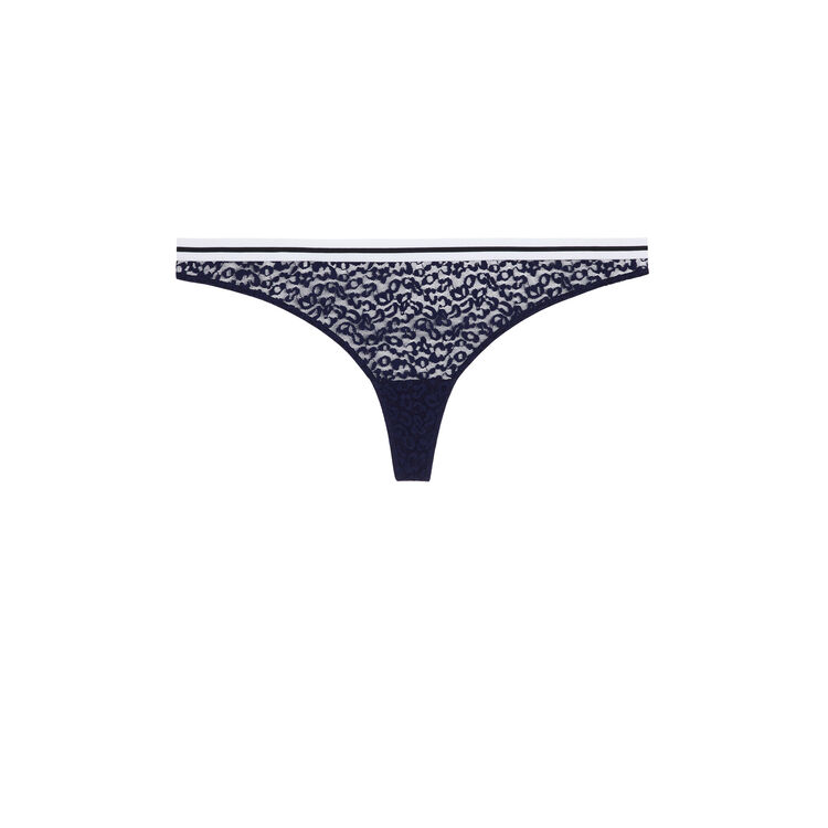 String bleu marine leopiz bleu.