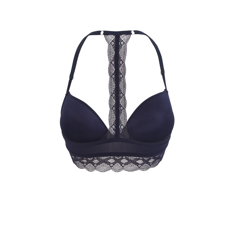Soutien-gorge push bleu marine monoskiz bleu.