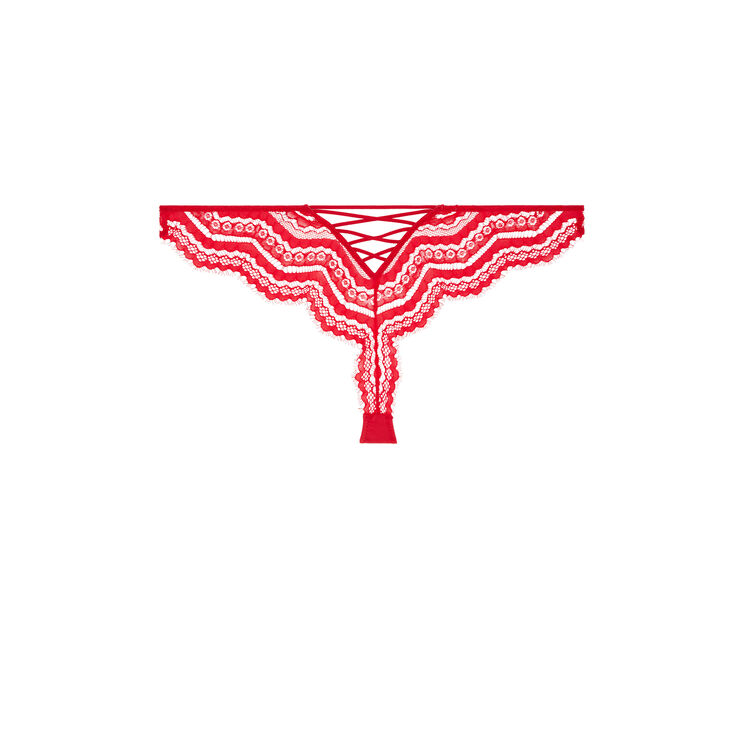 Tanga micro/dentelle pushwaviz rouge.