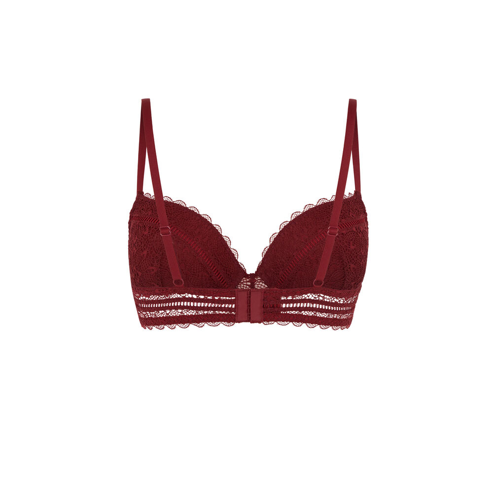 Soutien-gorge ultra push-up en dentelle - rouge rouge.