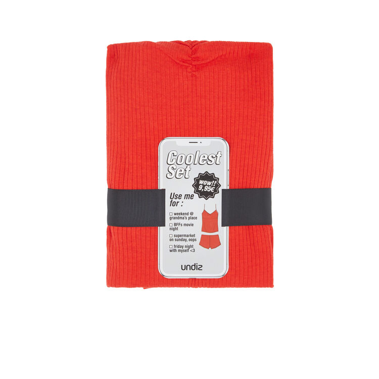 Set pyjama deux pièces en jersey raycooliz rouge.