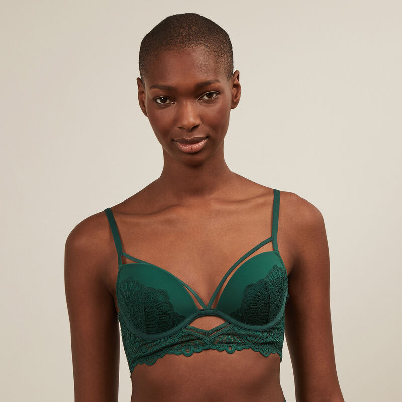 soutien-gorge push-up liens croisés - vert soutien-gorge push-up liens croisés - vert;