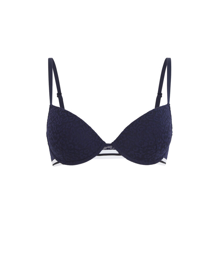 Soutien-gorge ampli bleu marine secretiz leopiz bleu.