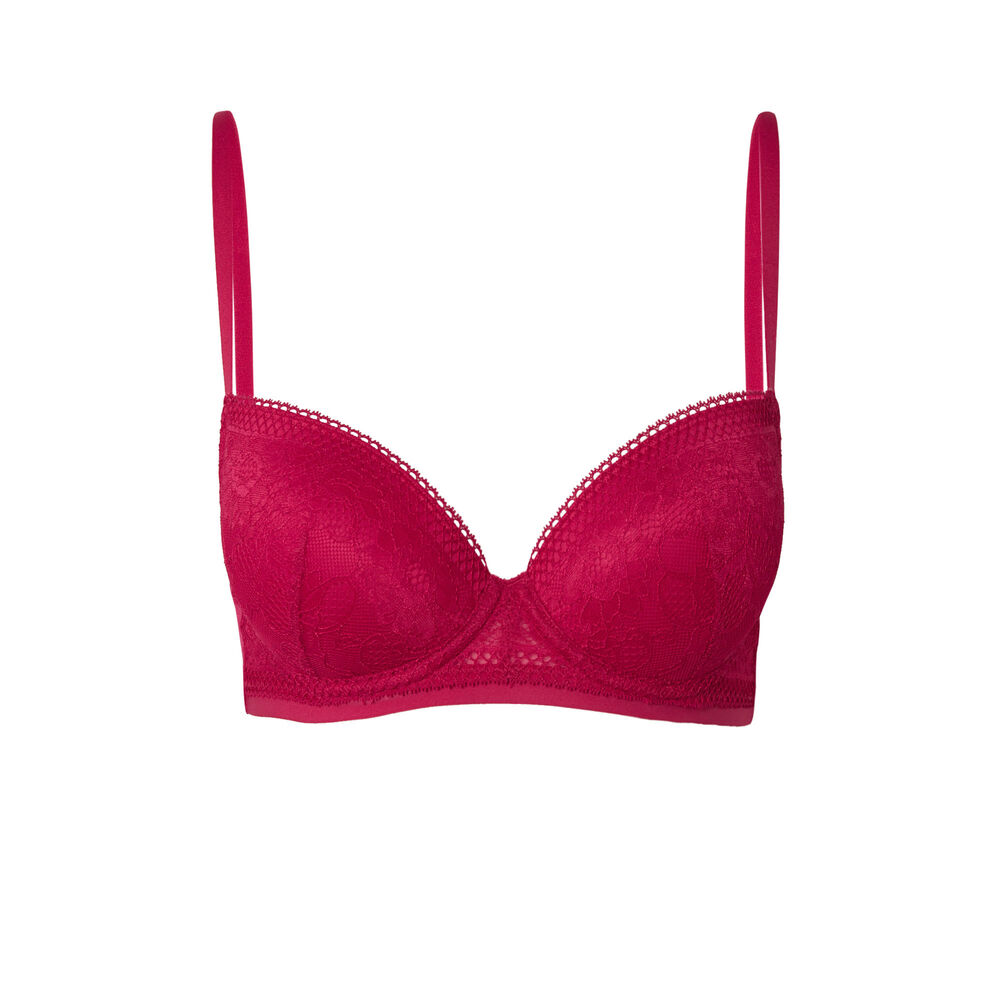 Soutien-gorge ampli dentelle - rose rose.