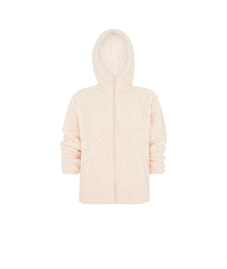 Veste à zip polaire sherpoliz vanille.