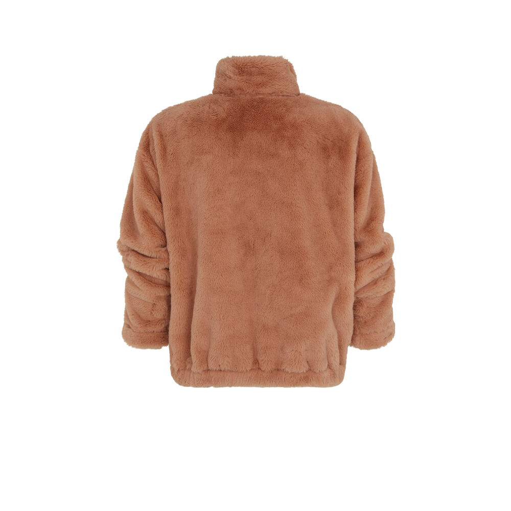 Sweat en polaire - marron marron.