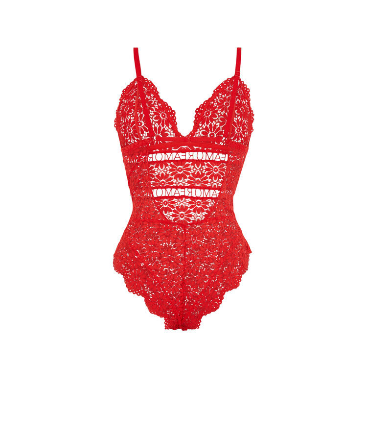 Body sans armatures tanga - rouge rouge.