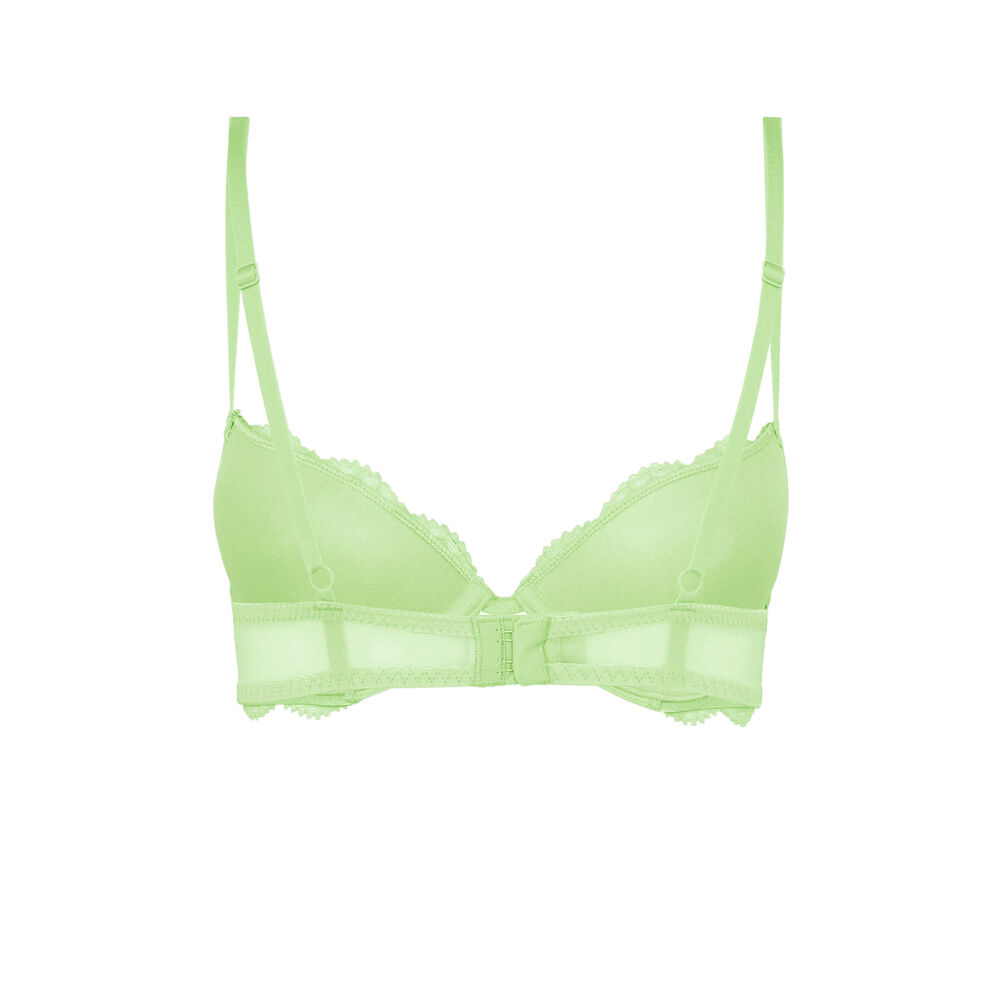 Soutien-gorge push-up en dentelle - vert vert.