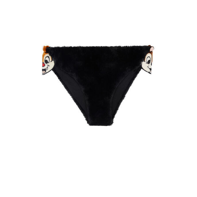 Shorty en fausse fourrure tictactiz noir.