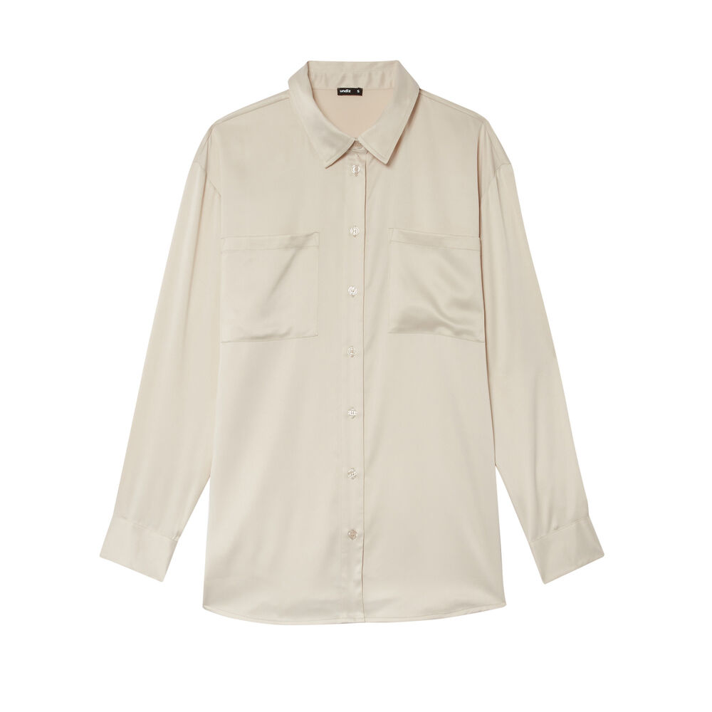 Chemise satinée boyish - écru ecru.