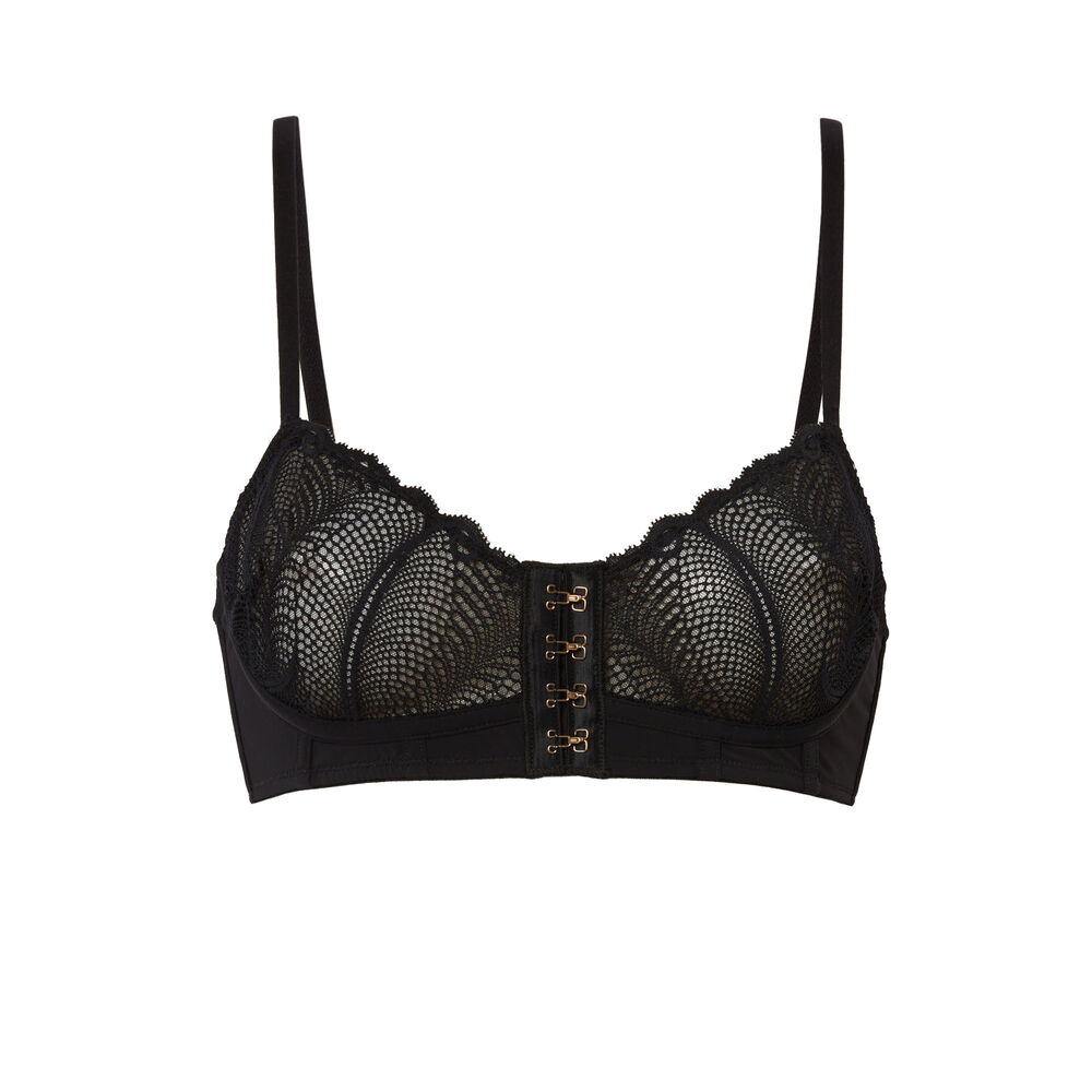 Soutien-gorge brassière effet corset - noir noir.