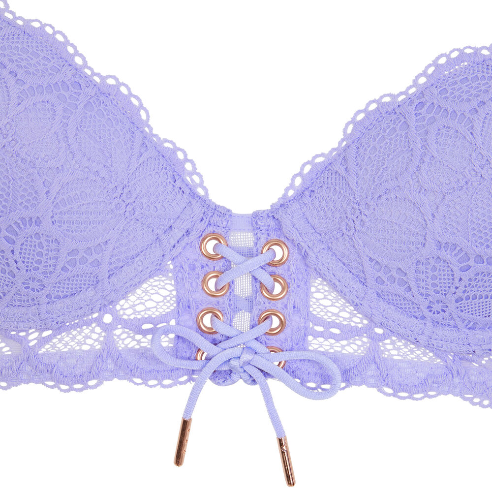 Soutien-gorge ampli en dentelle - lilas lilas.