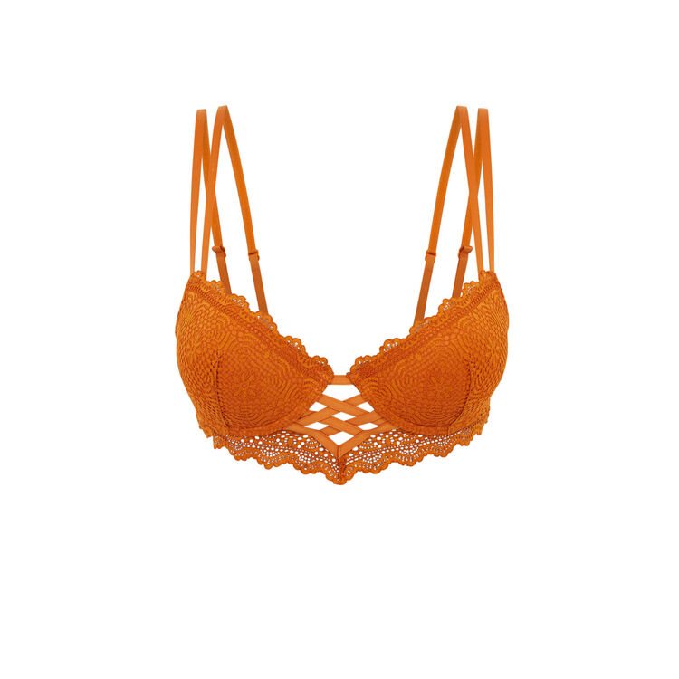 Soutien-gorge bustier push-up totoiz camel.