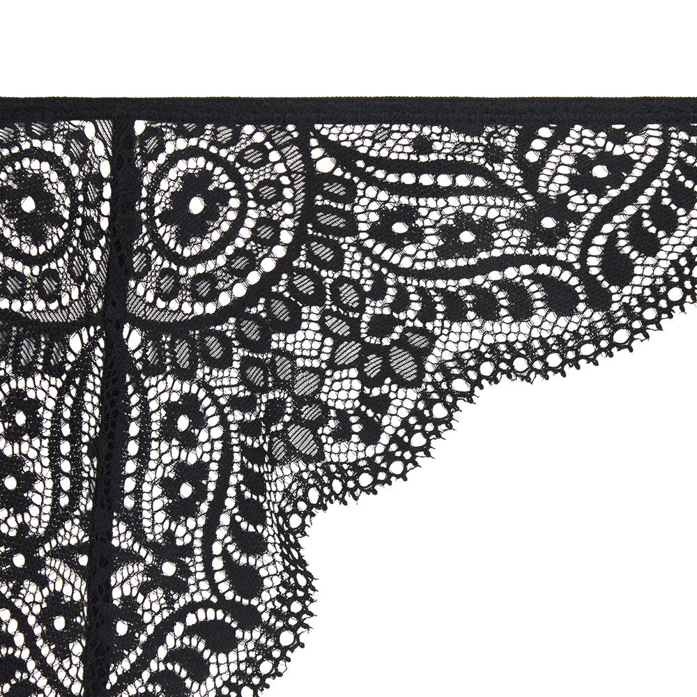 Tanga en dentelle sabriniz noir.