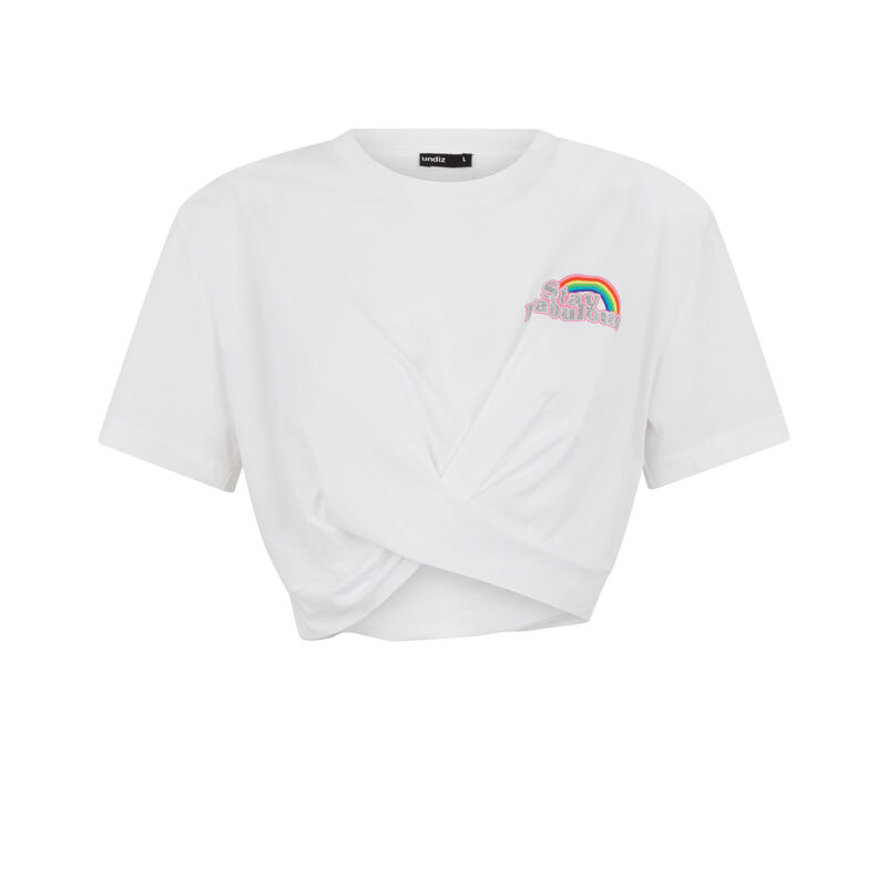 Top court col rond - blanc Top court col rond - blanc;