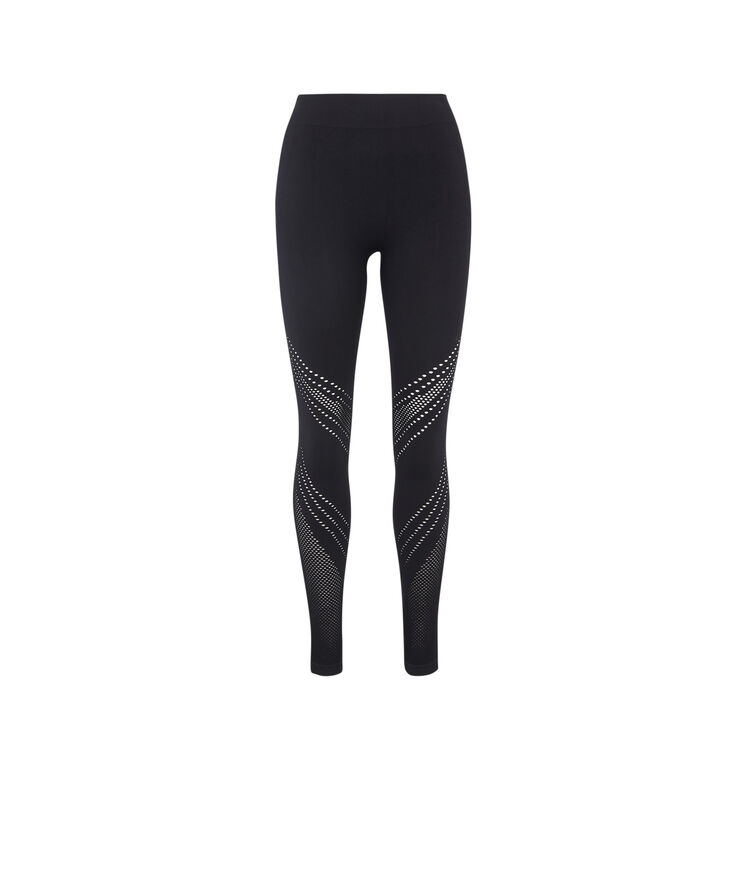 Legging sport sans coutures uni herosportiz noir.