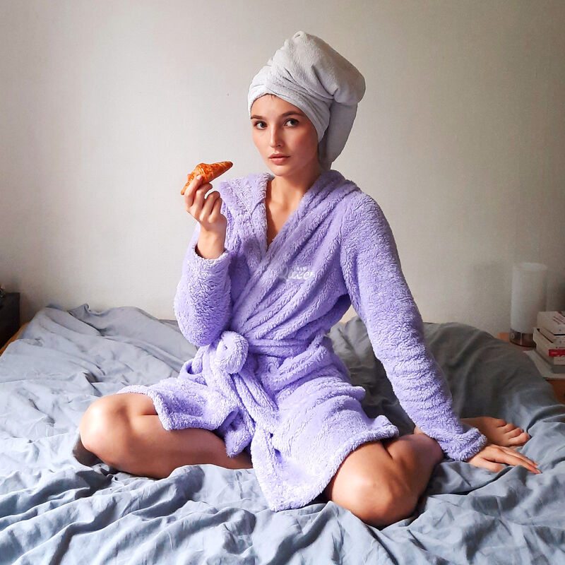 peignoir polaire queen - violet peignoir polaire queen - violet;