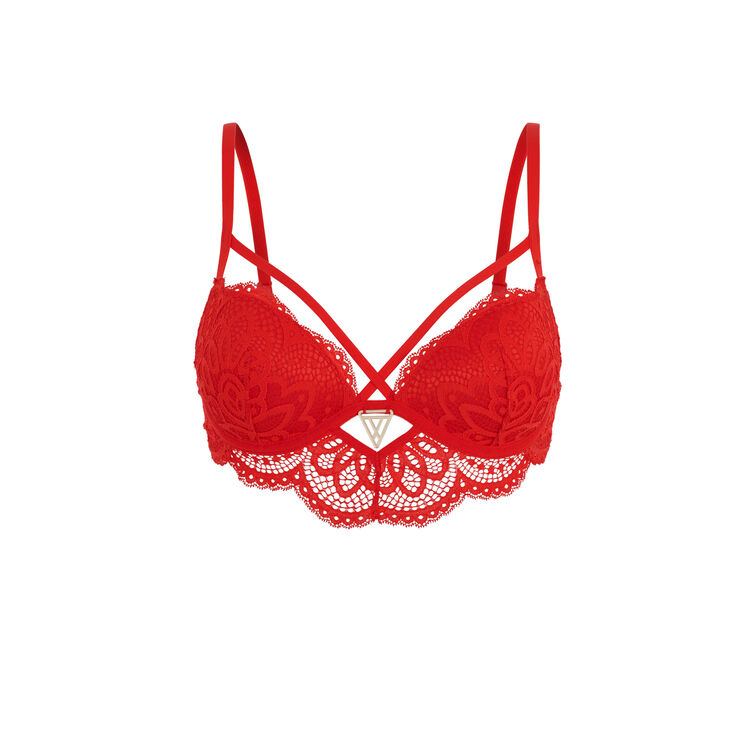 Soutien-gorge rouge bustier push precieusiz rouge.