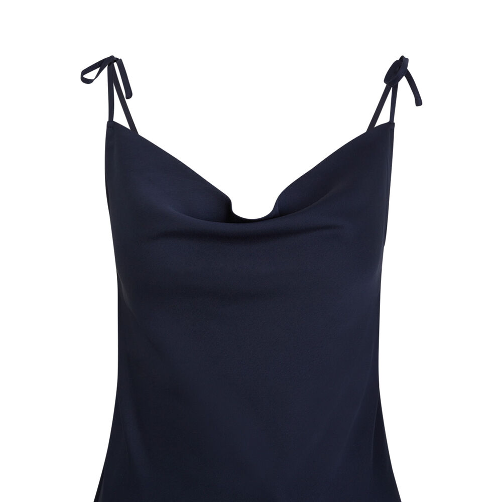 Nuisette en satin uni - bleu marine bleu marine.