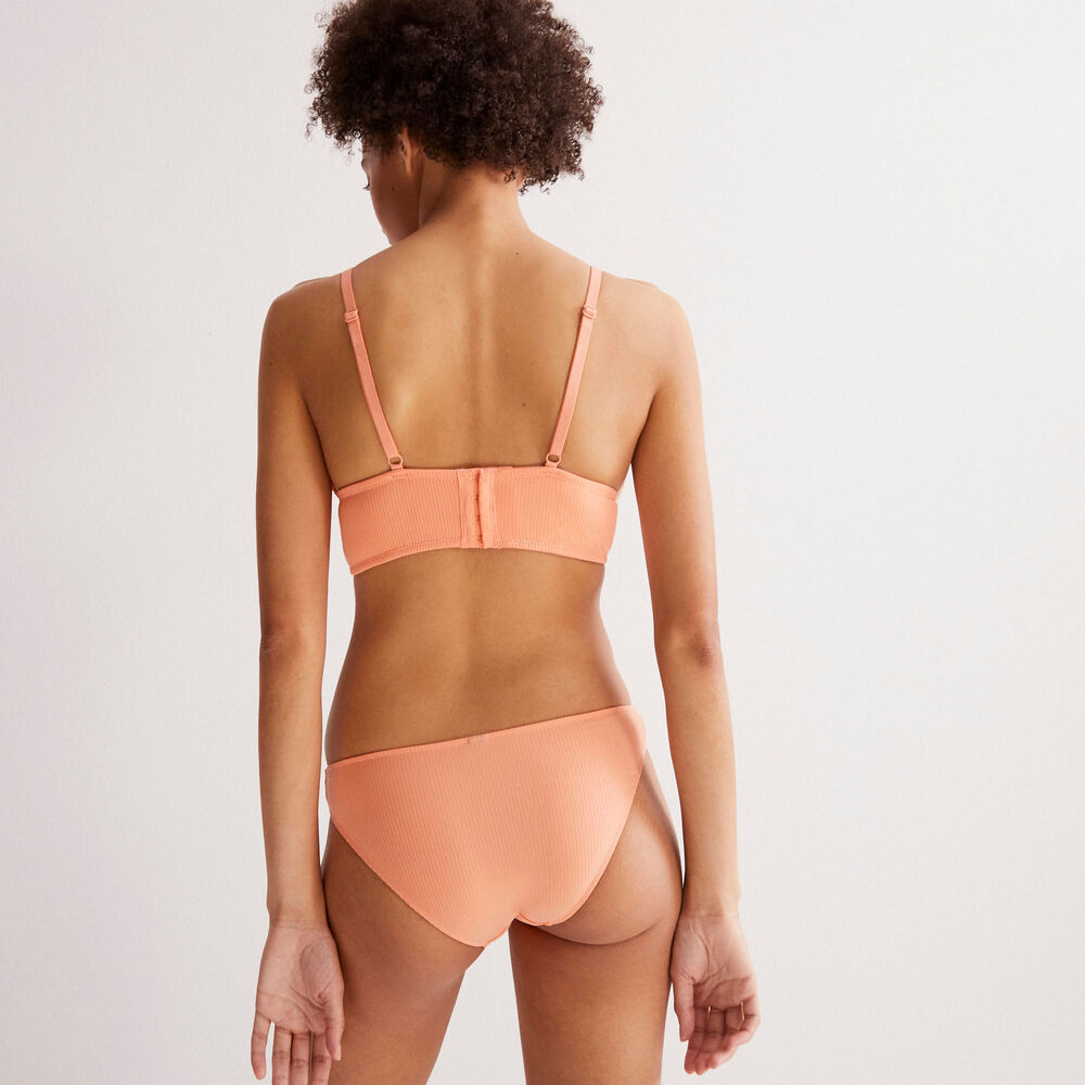 Soutien-gorge triangle sans armature à détail décolleté - rouge rouge.