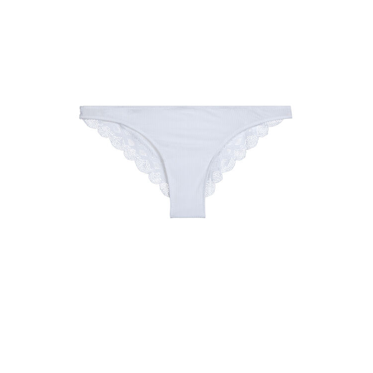 Tanga blanc monoskiz blanc.