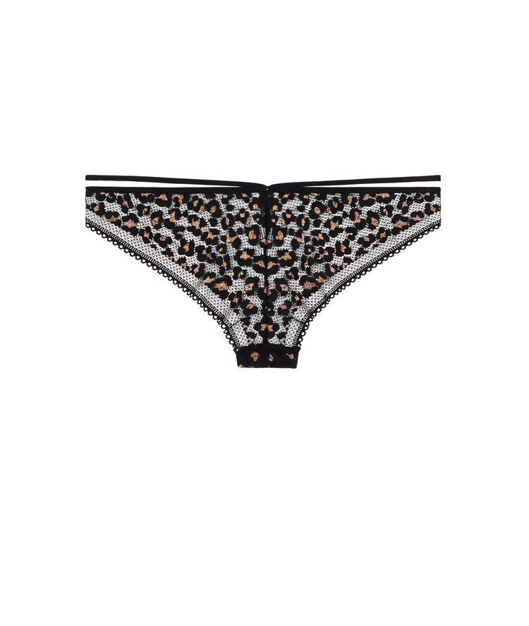 Culotte en dentelle unie - noir noir.