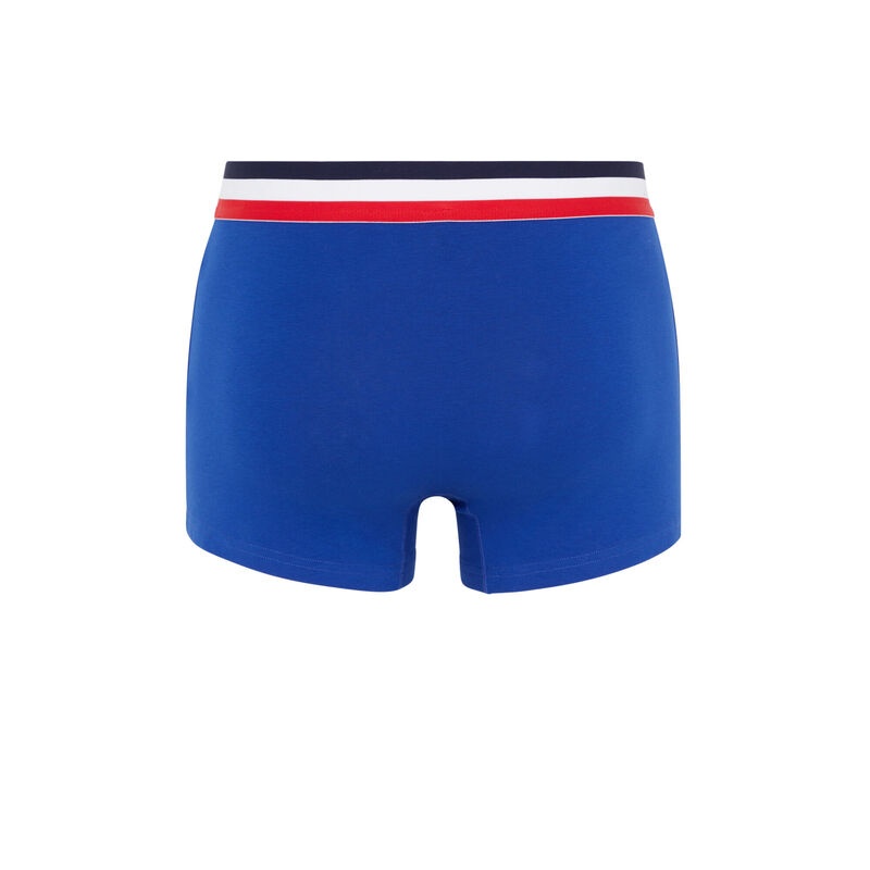 boxer en coton tricolore - bleu boxer en coton tricolore - bleu;