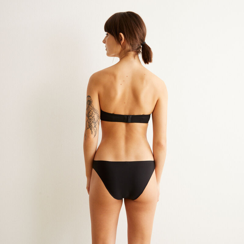 Soutien-gorge bandeau noir micro noir.