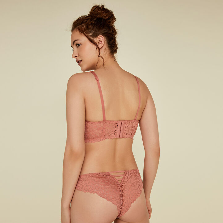 Soutien-gorge bustier ampli rose luluiz różowy.
