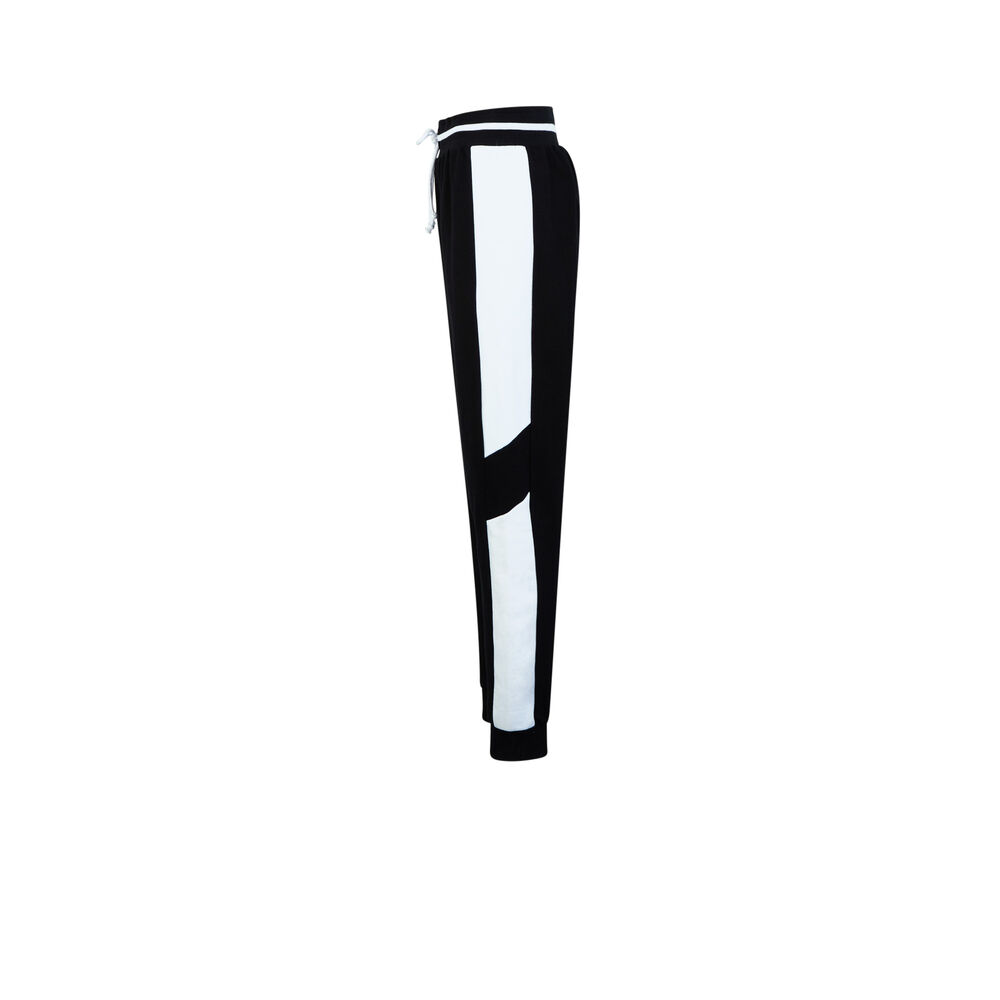 Pantalon à nouer avec bandes blanches - noir noir.