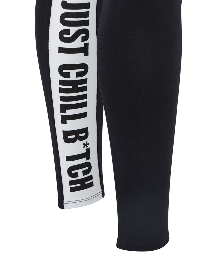 Pantalon en jersey détail bande depabelliz noir.
