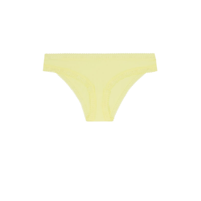 Culotte bords dentelle - jaune Culotte bords dentelle - jaune ;