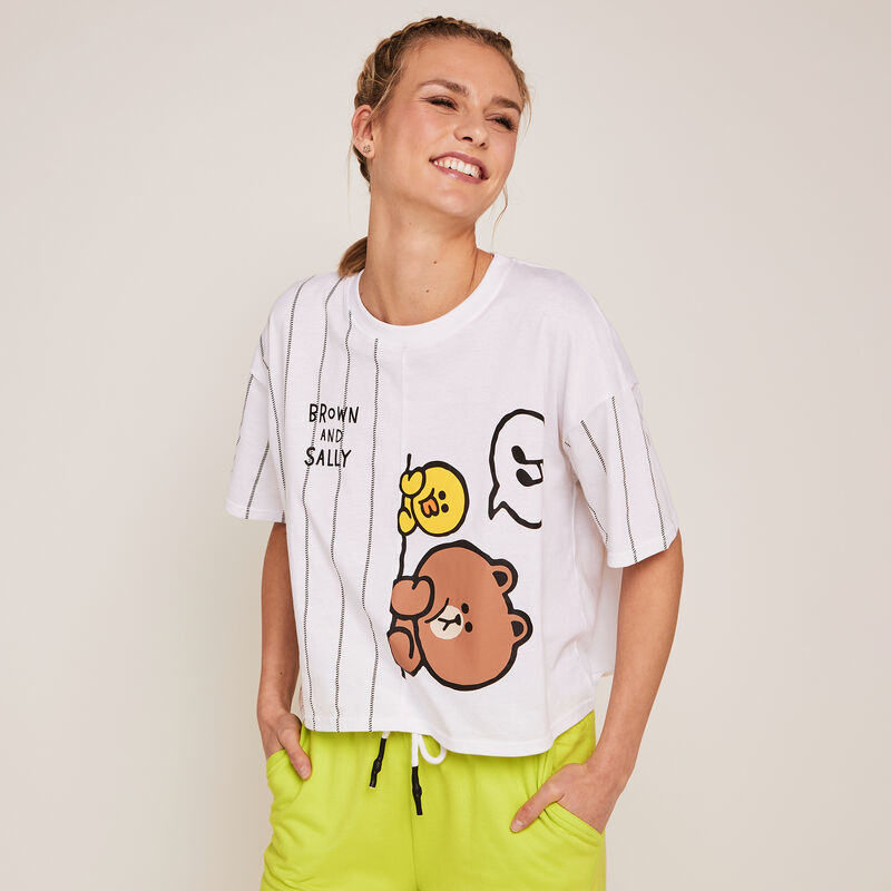 Top manches courtes Line Friends - blanc Top manches courtes Line Friends - blanc;