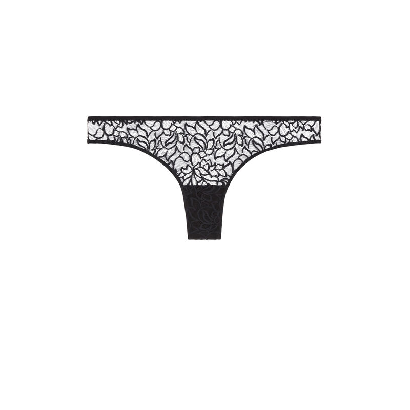 tanga en dentelle - noir tanga en dentelle - noir;