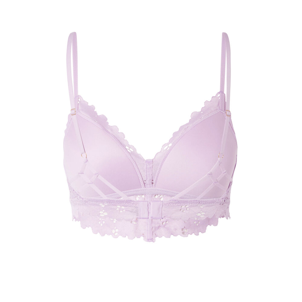 Soutien-gorge triangle ampli tout dentelle à bijou - lilas violet.