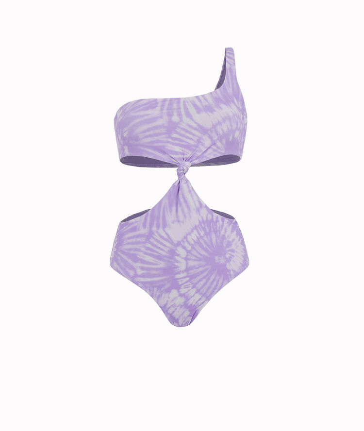 Maillot de bain une pièce asymétrique - lilas lilas.