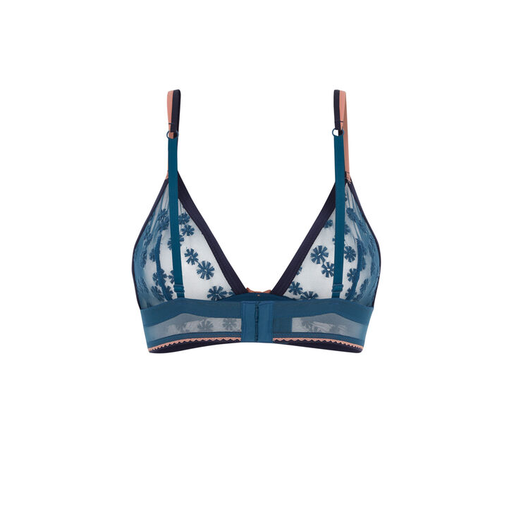 Soutien-gorge triangle bleu embroderiz blue.
