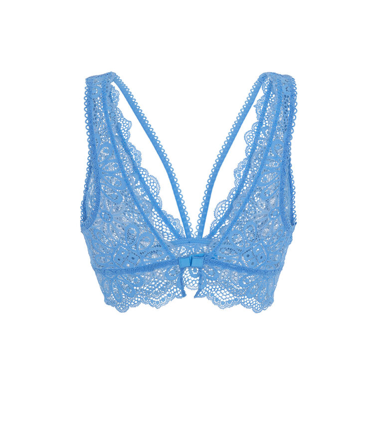 Soutien-gorge brassière sans armatures - bleu bleu.